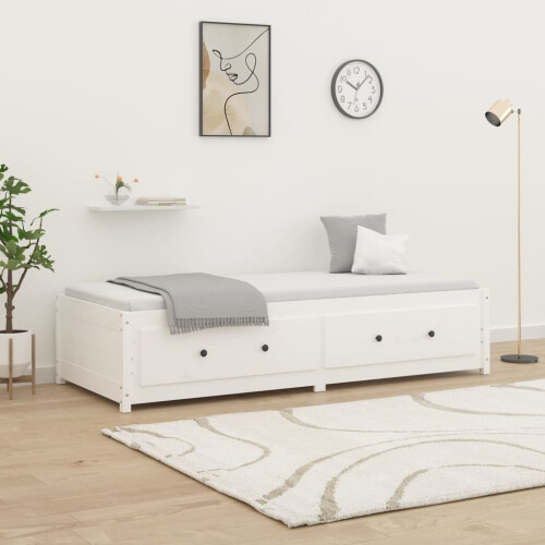 Berkfield Day Bed without Mattress White 90x200 cm Solid Wood Pine