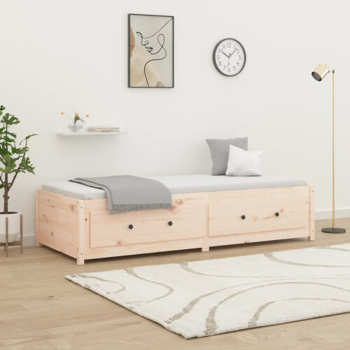 Berkfield Day Bed without Mattress 75x190 cm Small Single Small Single Solid Wood Pine