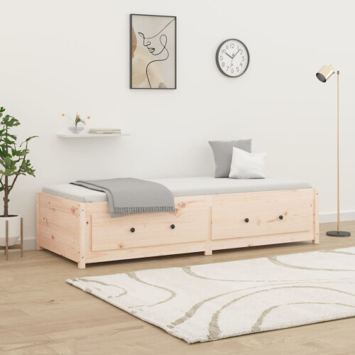 Berkfield Day Bed without Mattress 90x190 cm Single Single Solid Wood Pine