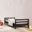 Berkfield Bed Frame without Mattress Black 75x190 cm Small Single Solid Wood Pine 1
