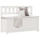 Berkfield Bench White 110x41x76.5 cm Solid Wood Pine 1