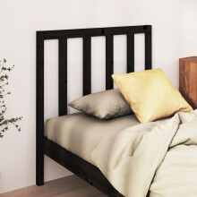 Berkfield Bed Headboard Black 95x4x100 cm Solid Wood Pine