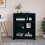 Berkfield Book Cabinet Black 80x35x97 cm Solid Wood Pine 1