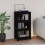 Berkfield Book Cabinet Black 50x35x97 cm Solid Wood Pine 1