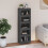 Berkfield Book Cabinet Grey 50x35x154 cm Solid Wood Pine 1
