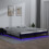 Berkfield LED Bed Frame without Mattress Black 120x190 cm Small Double  Solid Wood 1