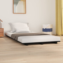 Berkfield Bed Frame without Mattress Black 75x190 cm Small Single Solid Wood Pine