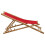 Berkfield Deck Chair Bamboo and Canvas Red 5
