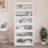 Berkfield Book Cabinet White 80x35x183 cm Solid Wood Pine 1
