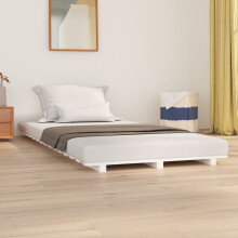 Berkfield Bed Frame without Mattress White 90x190 cm Single Solid Wood Pine