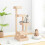 Berkfield Cat Tree 45.5x49x103 cm Solid Wood Pine 1