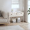 Berkfield Console Table White 114x40x75 cm Solid Wood Pine 1