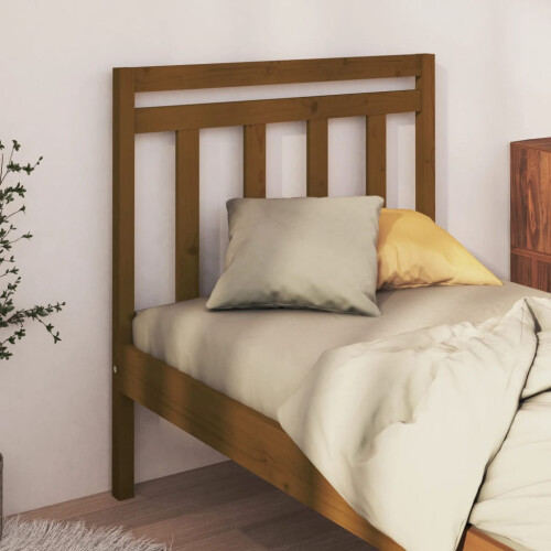 Berkfield Bed Headboard Honey Brown 95x4x100 cm Solid Wood Pine