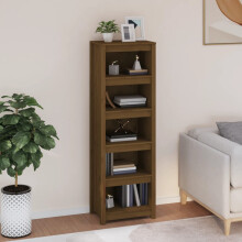 Berkfield Book Cabinet Honey Brown 50x35x154 cm Solid Wood Pine