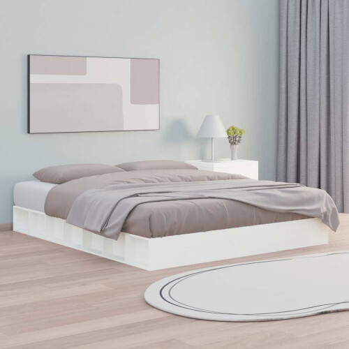 Berkfield Bed Frame without Mattress White 160x200 cm Solid Wood
