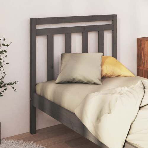 Berkfield Bed Headboard Grey 95x4x100 cm Solid Wood Pine