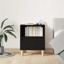 Berkfield Bedside Cabinet Black 40x35x50 cm
