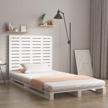 Berkfield Wall Headboard White 106x3x91.5 cm Solid Wood Pine