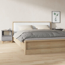 Berkfield Bedside Cabinets 2 pcs Grey Sonoma 40x35x50 cm