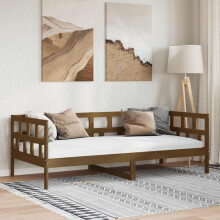 Berkfield Day Bed without Mattress Honey Brown Solid Wood Pine 80x200 cm