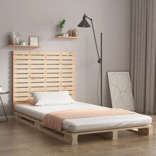 Berkfield Wall Headboard 96x3x91.5 cm Solid Wood Pine