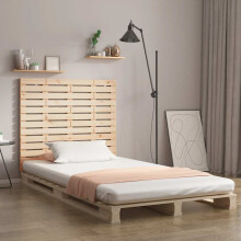 Berkfield Wall Headboard 126x3x91.5 cm Solid Wood Pine