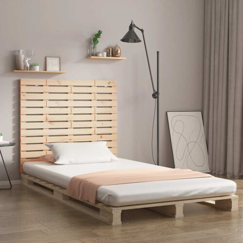 Berkfield Wall Headboard 126x3x91.5 cm Solid Wood Pine