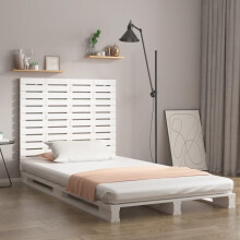 Berkfield Wall Headboard White 146x3x91.5 cm Solid Wood Pine