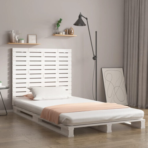 Berkfield Wall Headboard White 146x3x91.5 cm Solid Wood Pine