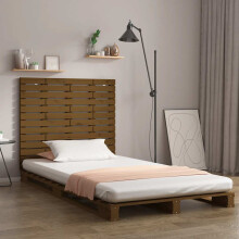 Berkfield Wall Headboard Honey Brown 96x3x91.5 cm Solid Wood Pine