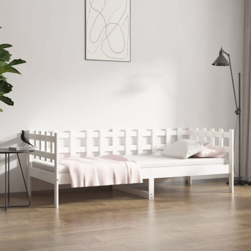Berkfield Day Bed without Mattress White 90x190 cm Single Solid Wood Pine
