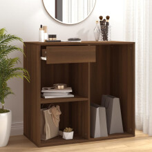 Berkfield Cosmetic Cabinet Brown Oak 80x40x75 cm Engineered Wood