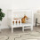 Berkfield Dog Bed White 95.5x73.5x90 cm Solid Wood Pine 1