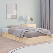 Berkfield Bed Frame without Mattress 90x190 cm Single Single Solid Wood