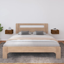 Berkfield Wall-mounted Bedside Cabinets 2 pcs Honey Brown 40x29.5x22 cm
