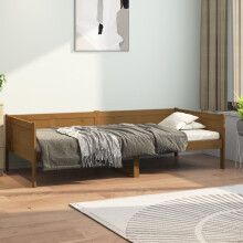 Berkfield Day Bed without Mattress Honey Brown Solid Wood Pine 90x190 cm Single
