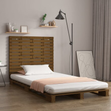 Berkfield Wall Headboard Honey Brown 141x3x91.5 cm Solid Wood Pine