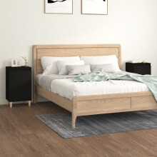 Berkfield Bedside Cabinets 2 pcs Black 40x35x70 cm Engineered Wood