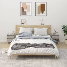 Berkfield Bedside Cabinets 2 pcs Concrete Grey 40x35x50 cm