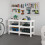 Berkfield Work Bench White 142.5x50x80 cm Solid Wood Pine 1