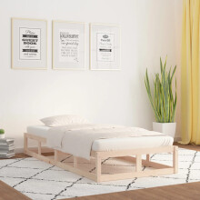 Berkfield Bed Frame without Mattress 75x190 cm Small Single Small Single Solid Wood