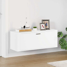 Berkfield Wall Shoe Cabinet White 100x35x38 cm Engineered Wood