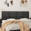 Berkfield Wall Headboard Black 166x3x63 cm Solid Wood Pine 1