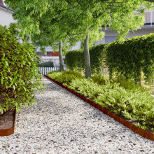 Berkfield Lawn Edgings 10 pcs 10x103 cm Flexible Corten steel
