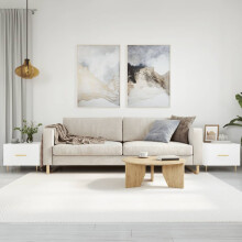 Berkfield Coffee Tables 2pcs High Gloss White 50x50x40 cm Engineered Wood