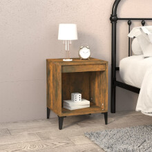 Berkfield Bedside Cabinet Smoked Oak 40x35x50 cm