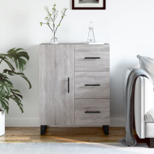 Berkfield Sideboard Grey Sonoma 69.5x34x90 cm Engineered Wood