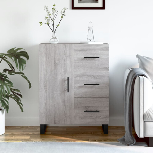 Berkfield Sideboard Grey Sonoma 69.5x34x90 cm Engineered Wood