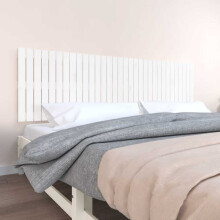 Berkfield Wall Headboard White 204x3x60 cm Solid Wood Pine