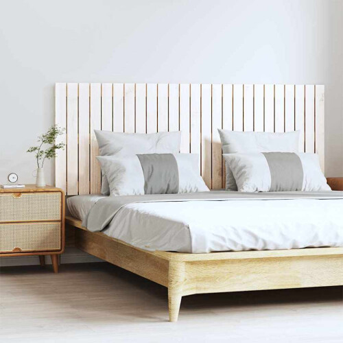 Berkfield Wall Headboard White 159.5x3x60 cm Solid Wood Pine